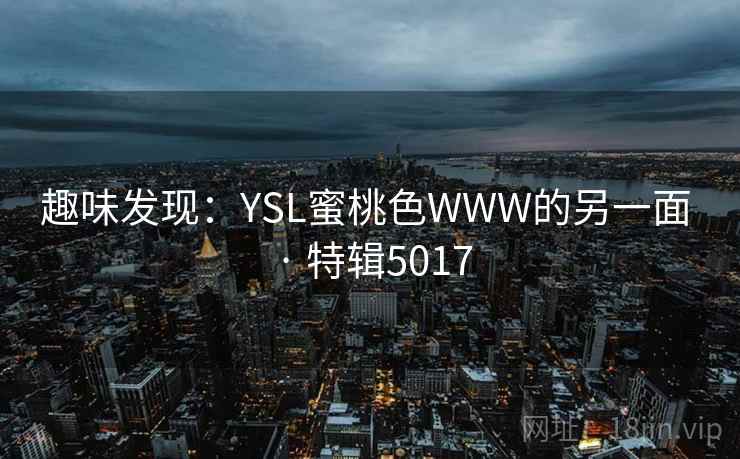 趣味发现:YSL蜜桃色WWW的另一面 · 特辑5017